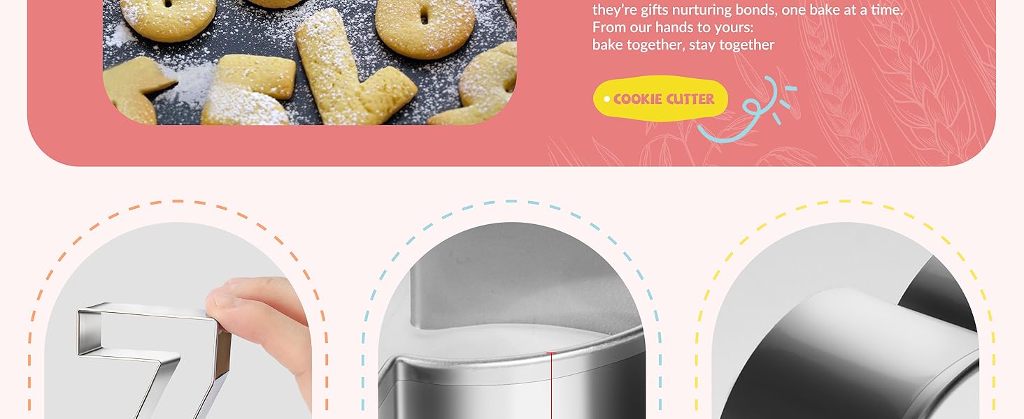 9PCS Number Cookie Cutters Set, Birthday Numbers 0-8(6 Reverses to 9), Stainless Steel Cookie Cutters for Baking, Number Shaped Baking Tool for Homemaking Biscuits, Cookie, Dough