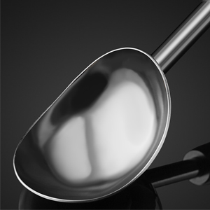 Small Cylindrical Ice Cream Scoop Stainless Steel with Wood Handle, Metal Ice Scoop for Freezer