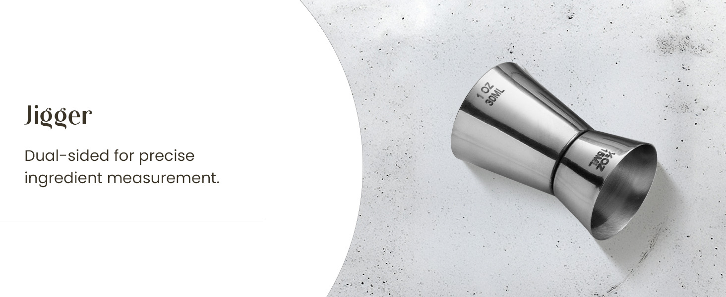 Modern Mixology Cocktail Shaker Set - 8 Piece Bartender Kit on Quality Pine Stand | Complete Cocktail Kit Gift Set | Top Bartender Gifts for Men | Leak Proof Design (Gold)