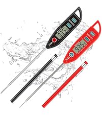 BOMATA Digital Candy Thermometer with Pot Clip, Deep Fry Oil Thermometer with Rotatable Display & Long Probe, for Candy Candle Making, Cooking, Food, Liquids, Water, Sugar.. Black