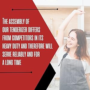 Heavy Duty Manual Meat Tenderizer – Cuber Tool Steak Flatten Tool Meat Tenderizer Commercial Tool Meat Grinder Attachment Clamp-on Tenderizer Rolling Meat Tenderizer Meat