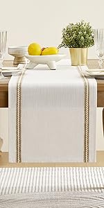 Wracra Cotton Linen Placemats, 12 x 18 Inch Set of 4 Fete Placemats Rustic Hemstitch Place Mats for Kitchen Table and Heat Resistant-Sage Green