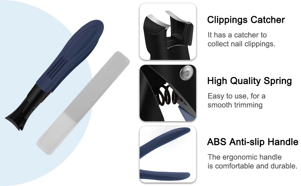 Nail Clippers for Men - Toenail Clippers for Thick Nails, Fingernail Clipper for Adult Men Women Seniors, Toe Nail Clippers