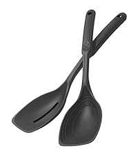 Silicone Spatula for Kitchen, 600°F Heat resistant Spatulas for Baking, Cooking, Scraping,and Mixing, Non Stick Kitchen Utensils, BPA Free, 11.2 IN, 3 Pack, Black