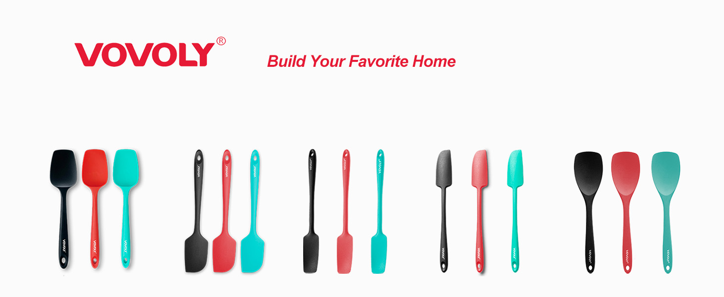 Silicone Spatula for Kitchen, 600°F Heat resistant Spatulas for Baking, Cooking, Scraping,and Mixing, Non Stick Kitchen Utensils, BPA Free, 11.2 IN, 3 Pack, Black