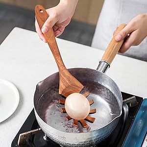 Wooden Pasta Spoon with Teeth Spaghetti Fork Tongs 12.5 Inch Pasta Forks Serving Utensils Acacia Wood Spaghetti Server Spoons Ladle Pastas Spatula Kitchen Tool Spaghettis Scoop Strainer Noodle Spoon