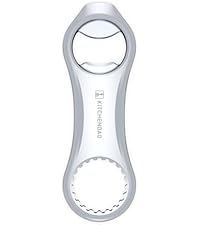 KITCHENDAO Luxury 3 in 1 Wine Opener with Foil Cutter, Beer Bottle Opener, Sturdy Zinc Alloy Wing Corkscrew with Self-centering Non-stick Sharp Screw, Easy to Remove Cork, Manual Corkscrew (Blue)