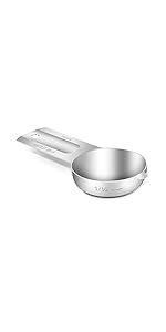 1PCS 2Cup (480ml, 16oz) Single Measuring Cup, Stainless Steel Measure Scoop, Metric and US Measurement, Dishwasher Safe