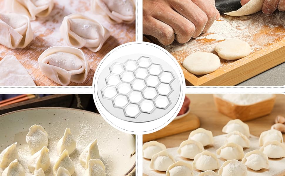 Luxshiny Dumpling Maker Mold 9.05 Inch Russian Pelmeni Press Multi-Hole Dumpling Mold Kitchen Tool for Homemade Dumplings and Party Cooking