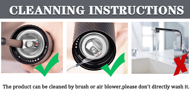 Pepper Grinder, Homnoble Professional Grade Pepper Grinder, Heavy Duty Pepper Mill, Refillable Aluminum Manual Pepper Mill with Adjustable Coarseness and Stainless Steel Blade