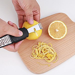 Pisol Zester, Lemon Citrus Orange Zester and Grater Tool, Cheese Grater & Vegetable Grater for Lime, Garlic, Ginger, Chocolate, Fruits, Dishwasher Safe