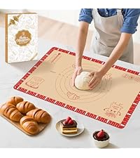 Silicone Baking Mat, Non Stick Pastry Mat Sheet for Dough Rolling, Nonslip Fondant/Pie Crust Mat, Counter Mat Oven Liner Mat for Making Cookies Macarons Bread Baking Supplies Extra Large 26 x 16 Inch