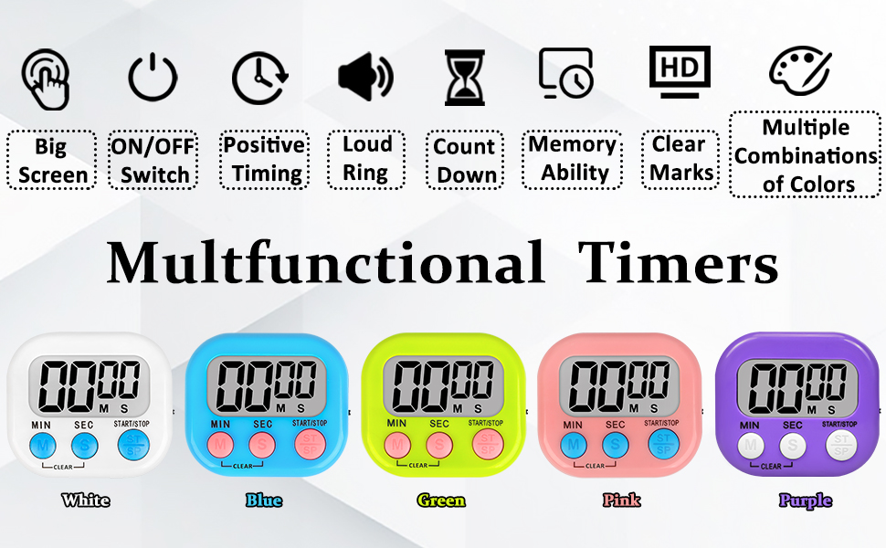 ZILLEEN Classroom Timer for Kids Teachers 2 Pack Digital Timers