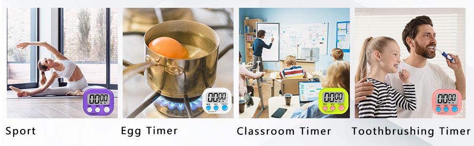 ZILLEEN Classroom Timer for Kids Teachers 2 Pack Digital Timers