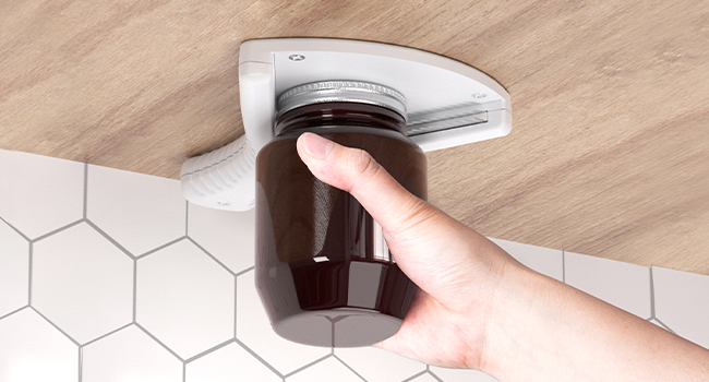 Jar Opener for Weak Hands, Dual Usage | Easy Grip Jar Opener & Under Cabinet Lid Opener, Super Durable Bottle Opener Effortless to Open Any Size Lid, Advanced Jar Lid Opener for Seniors with Arthritis