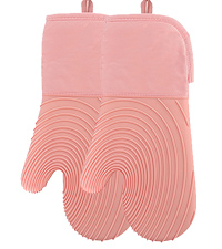 Silicone Oven Mitts-13.6 in Extended Oven Mitts Heat Resistant 500F, Oven Gloves with Soft Liner Good Grippy BPA-Free Easy to Clean Flexible-Oven Mits Set for Cooking Baking Grilling BBQ