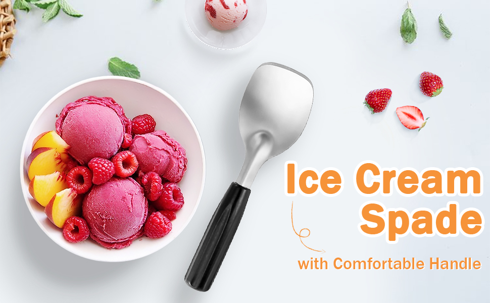 2 Pack Ice Cream Spade - Stainless Steel Flat Ice Cream Paddle, Scooper for Hard or Creamy Dessert Spade Butter Cutter