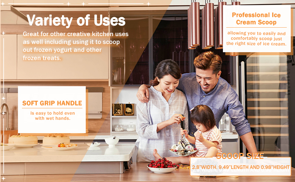 2 Pack Ice Cream Spade - Stainless Steel Flat Ice Cream Paddle, Scooper for Hard or Creamy Dessert Spade Butter Cutter