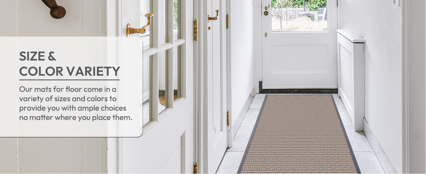 Kitchen Mats for Floor, Kitchen Rug, Nonskid, Washable, Absorbent Kitchen Runner Rug for in Front of Sink, Entryway, Rubber Backing Indoor Door Mat, Farmhouse Style Standing Mat, 17.3