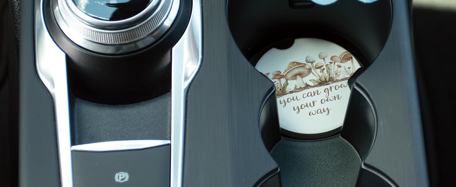 Thirstystone Set of 6 Thick Dark Cork Coasters in Attractive Black Coaster Holder 4.7