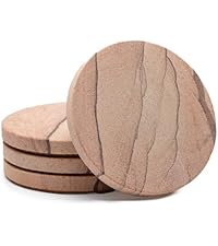 Thirstystone Set of 6 Thick Dark Cork Coasters in Attractive Black Coaster Holder 4.7