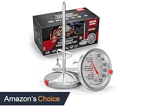 Meat Thermometer Digital - Instant Read Waterproof Food Thermometer with Backlight for Cooking, Grill, Candy, Kitchen & Stocking Stuffers for Men - Red