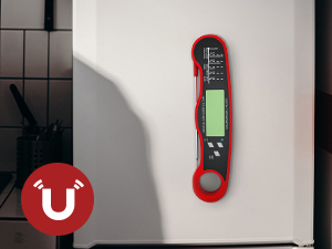 Meat Thermometer Digital - Instant Read Waterproof Food Thermometer with Backlight for Cooking, Grill, Candy, Kitchen & Stocking Stuffers for Men - Red