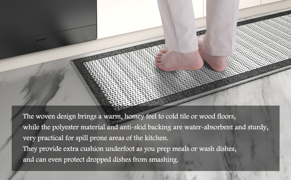 PADOOR Non Slip Kitchen Rugs Sets of 2 - Extra Large 2.5'x6' + 20