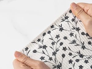 RECYCO Swedish Dishcloths for Kitchen | 5 Pack Geometric Washable Dish Rags | Cellulose Reusable Cleaning Paper Towels | Absorbent Counter Dish Cloth Sponge Kitchen Wipes, 8