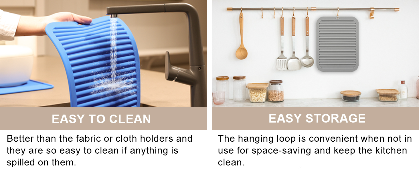 Joyhalo 4 Pack Silicone Trivets for Hot Pots and Pans,480℉ Heat Resistant Trivets for Hot Dishes,Hot Pads for Countertop,Kitchen Potholders,Khaki