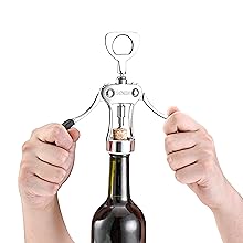 shengshi Wine Opener Zinc Alloy Premium Wing Corkscrew Wine Bottle Opener With Multifunctional Bottles Opener