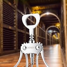 shengshi Wine Opener Zinc Alloy Premium Wing Corkscrew Wine Bottle Opener With Multifunctional Bottles Opener