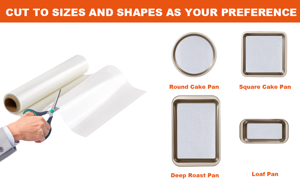 Silicone Baking Mat Roll, Cut to Size Silicone Mat, Non-slip Silicone Pastry Mat, Non-Stick Reusable Air Fryer Liner, Counter Mat, Oven Liner, Freeze Dryer Mat - 12IN x 8FT