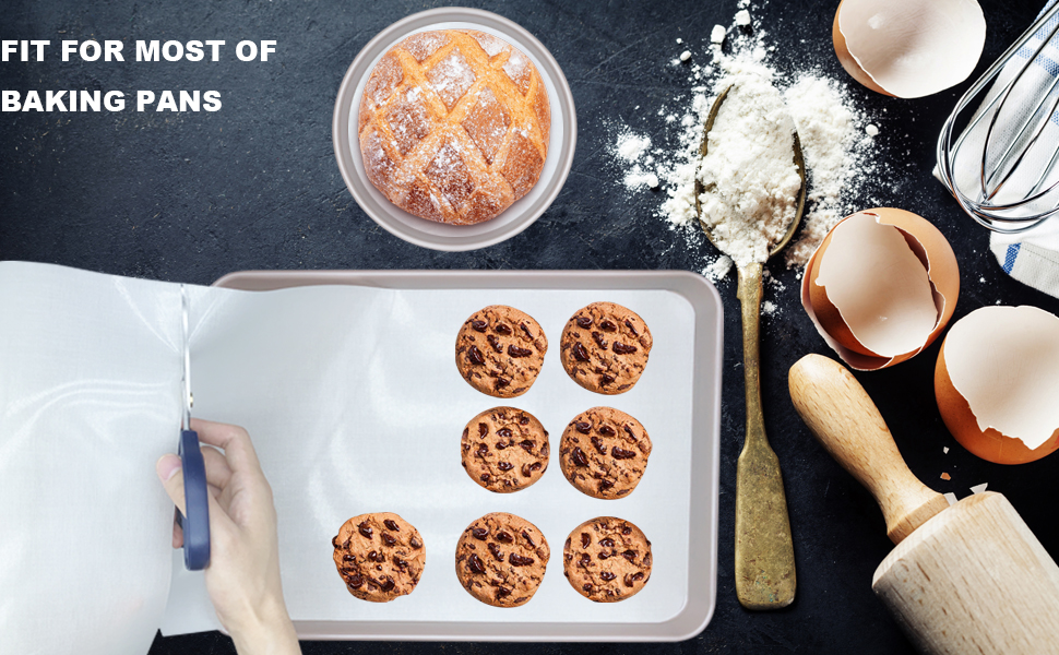 Silicone Baking Mat Roll, Cut to Size Silicone Mat, Non-slip Silicone Pastry Mat, Non-Stick Reusable Air Fryer Liner, Counter Mat, Oven Liner, Freeze Dryer Mat - 12IN x 8FT