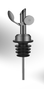 WAFJAMF Weighted Stainless Steel Bottle Pourers, Auto Flip Feature Self Closing Olive Oil Dispenser Spout with 1 Cleaning Brush, Liquor Pour Spouts for Pours Liquid, Olive Oil, Wine(Gold)