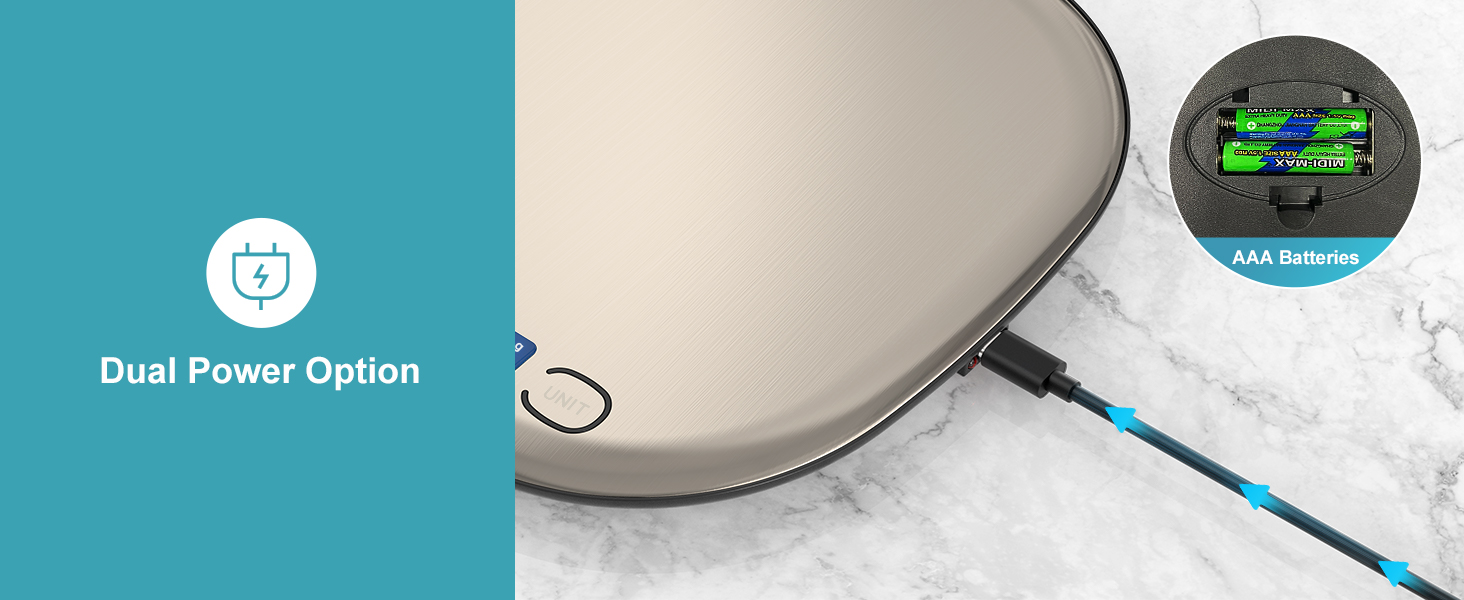 Ultrean High Capacity Food Scale, 33lb Rechargeable Digital Kitchen Scale with LCD Display, Slim & Lightweight Design, 1g Precise Graduation, Weight Grams and Ounces for Cooking, Baking & Meal Prep