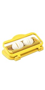 Egg Slicer for Hard Boiled Eggs Banana Slicer, Aluminium & Stainless Steel Wires Heavy Duty Bigger for Strawberry Mushroom, Dishwasher Safe