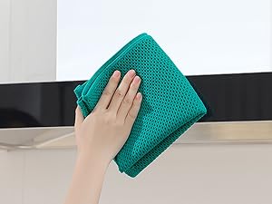 Homaxy 100% Cotton Kitchen Towels and Dishcloths Set, 12 x 12 Inches and 13 x 28 Inches, Set of 8 Bulk Kitchen Towels Set, Ultra Soft Absorbent Dish Cloths for Washing Dishes, Dark Grey