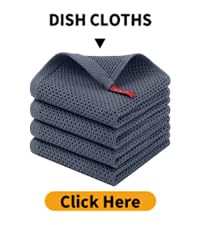 Homaxy 100% Cotton Kitchen Towels and Dishcloths Set, 12 x 12 Inches and 13 x 28 Inches, Set of 8 Bulk Kitchen Towels Set, Ultra Soft Absorbent Dish Cloths for Washing Dishes, Dark Grey