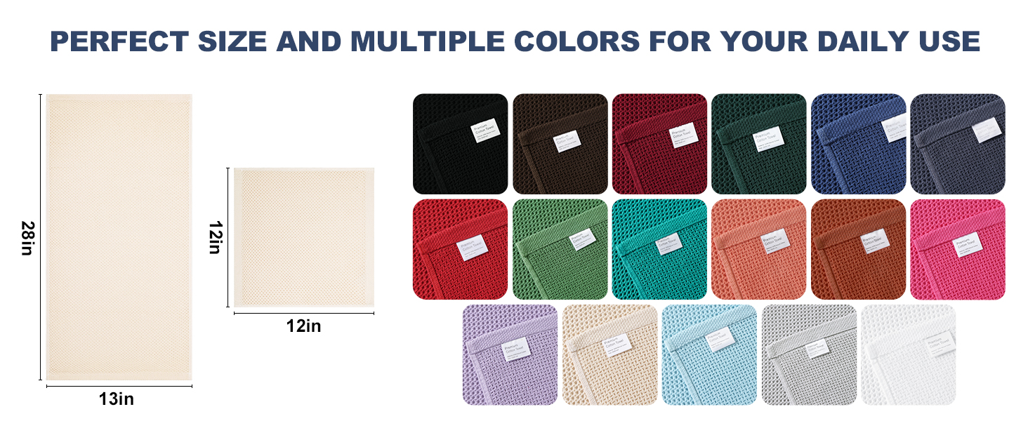 Homaxy 100% Cotton Kitchen Towels and Dishcloths Set, 12 x 12 Inches and 13 x 28 Inches, Set of 8 Bulk Kitchen Towels Set, Ultra Soft Absorbent Dish Cloths for Washing Dishes, Dark Grey