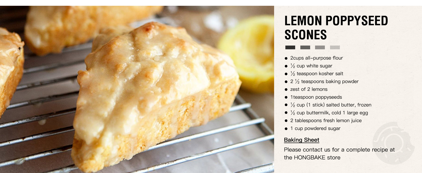 HONGBAKE 2 Pack Half Sheet Baking Pans,Non Stick Baking Sheet for Oven, 57% Thicker Carbon Steel Cookie Sheets for baking, 17.5