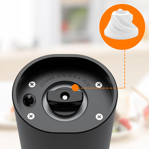 Electric Salt and Pepper Grinder Set (2 Pack), USB Rechargeable One Hand Operation, Adjustable Coarseness Mill Grinders Shakers LED Light, Automatic Pepper Grinder for Kitchen Gadgets Gifts