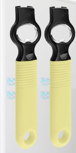 2-Pack Soda Can Opener and Beer Bottle Opener Bartender with Good Grip Silicone Handle, Pop Top Can Tab Opener for Long Nails, Bottle Opener for Arthritic Hand and Seniors, Purple