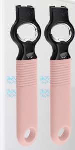 2-Pack Soda Can Opener and Beer Bottle Opener Bartender with Good Grip Silicone Handle, Pop Top Can Tab Opener for Long Nails, Bottle Opener for Arthritic Hand and Seniors, Purple