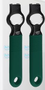 2-Pack Soda Can Opener and Beer Bottle Opener Bartender with Good Grip Silicone Handle, Pop Top Can Tab Opener for Long Nails, Bottle Opener for Arthritic Hand and Seniors, Purple