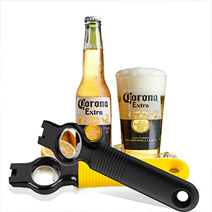 2-Pack Soda Can Opener and Beer Bottle Opener Bartender with Good Grip Silicone Handle, Pop Top Can Tab Opener for Long Nails, Bottle Opener for Arthritic Hand and Seniors, Purple