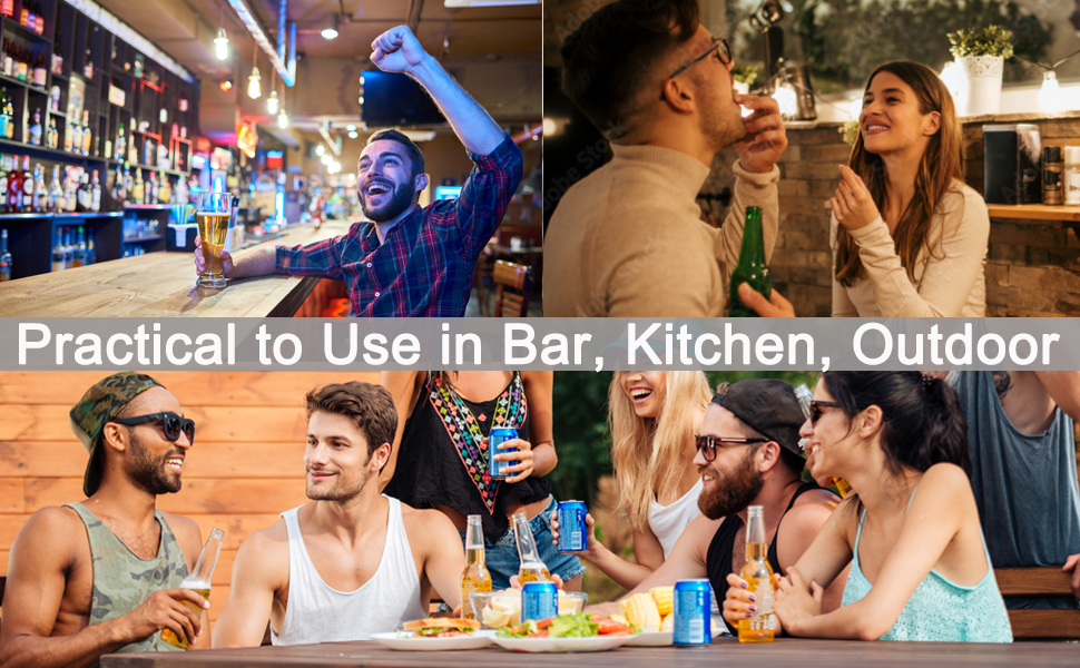 2-Pack Soda Can Opener and Beer Bottle Opener Bartender with Good Grip Silicone Handle, Pop Top Can Tab Opener for Long Nails, Bottle Opener for Arthritic Hand and Seniors, Purple