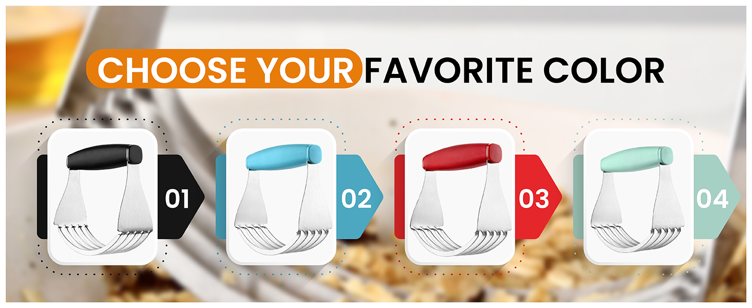 Spring Chef XL Dough Blender Tool For Baking, Heavy Duty Pastry Blender, Stainless Steel Pastry Cutter with Durable Blades, Dough Mixer, Butter Cutter for Easy Mixing, Dishwasher Safe - Aqua Sky