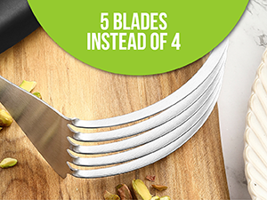 Spring Chef XL Dough Blender Tool For Baking, Heavy Duty Pastry Blender, Stainless Steel Pastry Cutter with Durable Blades, Dough Mixer, Butter Cutter for Easy Mixing, Dishwasher Safe - Aqua Sky