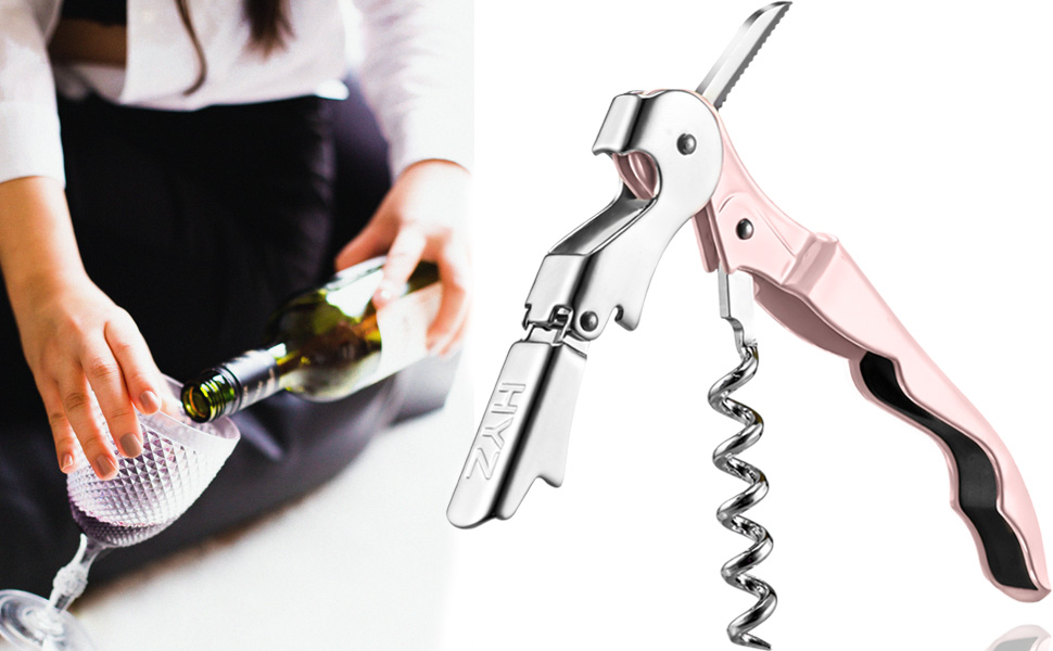 HYZ Wine Opener Bulk 20-Pack for Bartender, Professional Waiter Corkscrew Wine Key for Servers & Restaurant, Double Hinged Wine Bottle Opener with Foil Cutter, Commercial Bulk Set, (Multicolor)